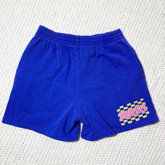 DAYDREAMER Hi- Frequency Sweat Sweat Short Puff Paint Graphic Pockets S - Picture 3 of 9